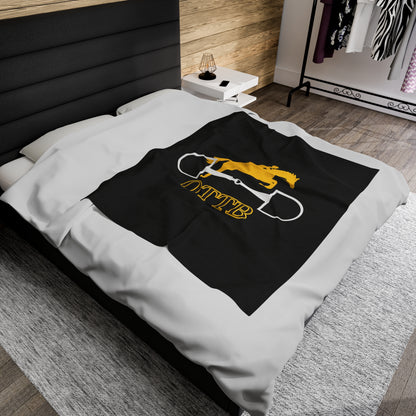 Black & Gold OTTB Plush Blanket