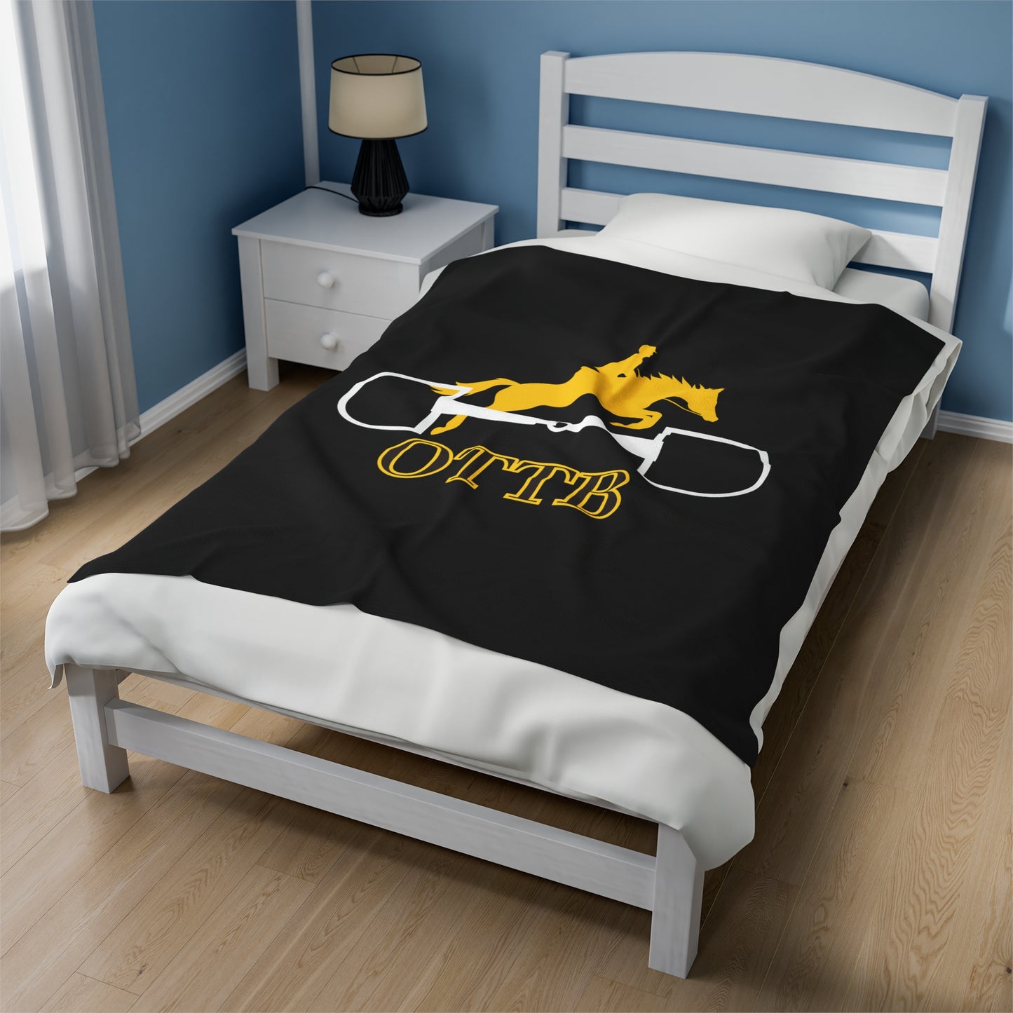 Black & Gold OTTB Plush Blanket