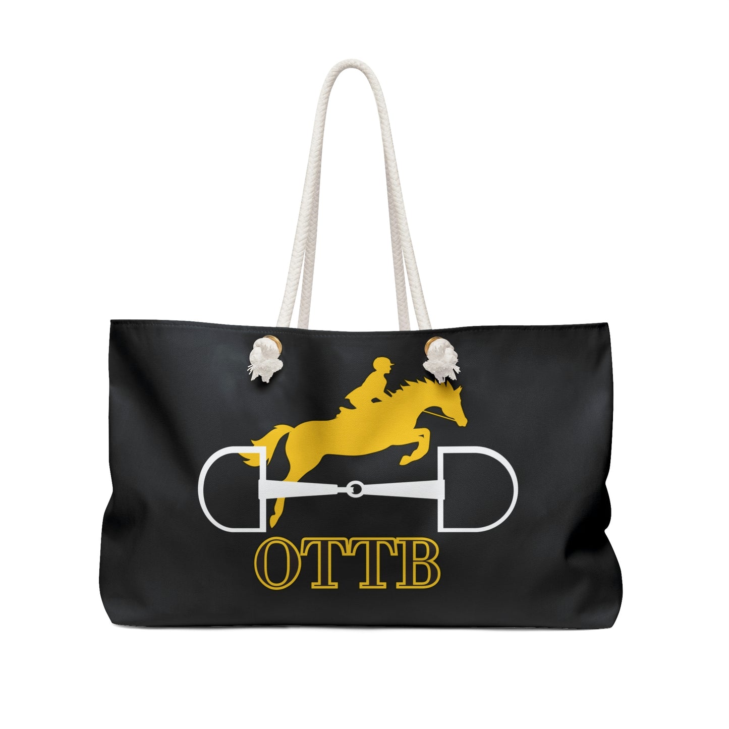 Black and Gold OTTB Jumper Weekender Bag