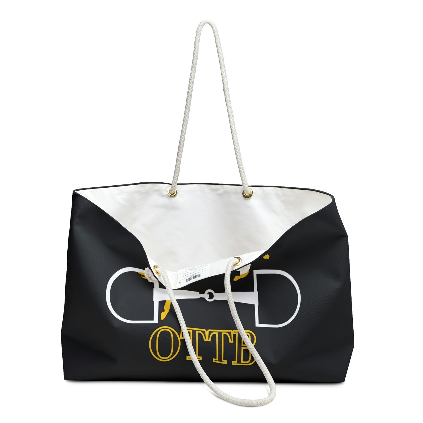 Black and Gold OTTB Jumper Weekender Bag